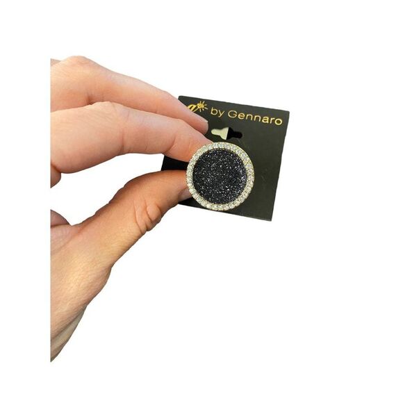 g by Gennaro Black Circle Shimmer Ring - Picture 3 of 7